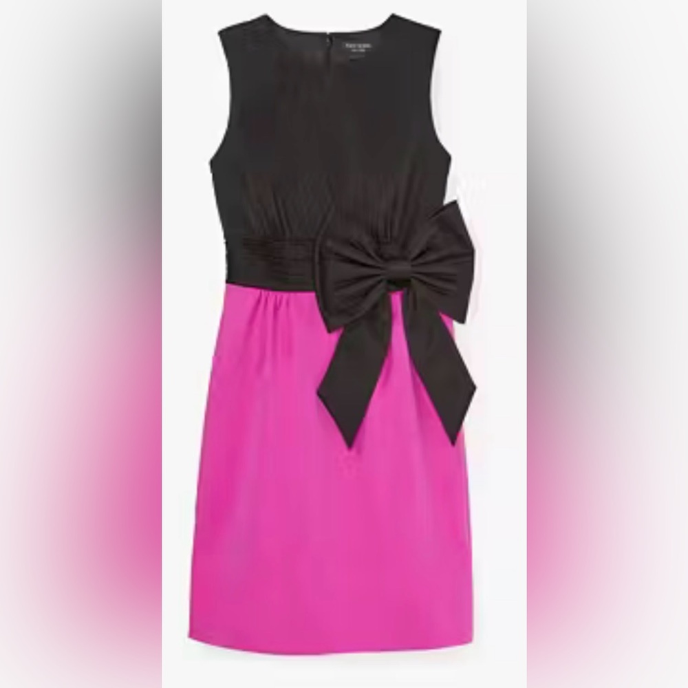 Kate Spade Pink and Black Color-blocked Sheath Dress
